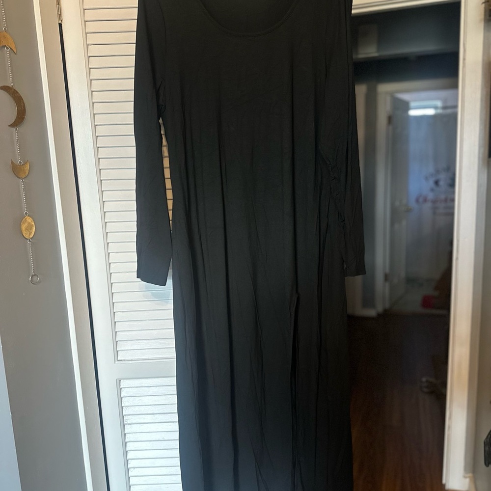 SHEIN Classic Black Long Sleeve Dress